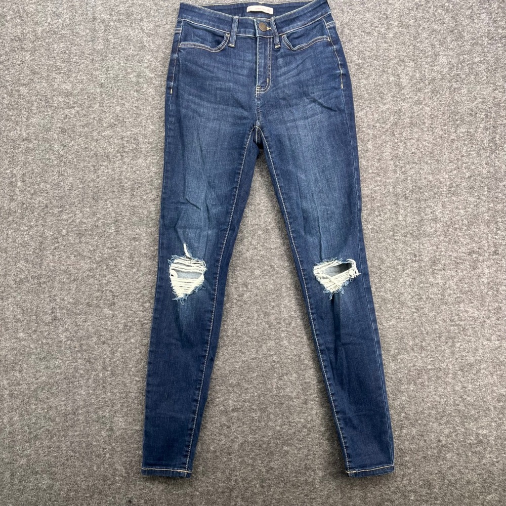 SO Ultimate Curvy‎ Jegging High Rise Distressed Skinny Jeans Dark Wash Size 1